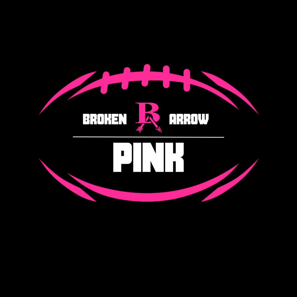Football w/ BA Pink - Pink & White