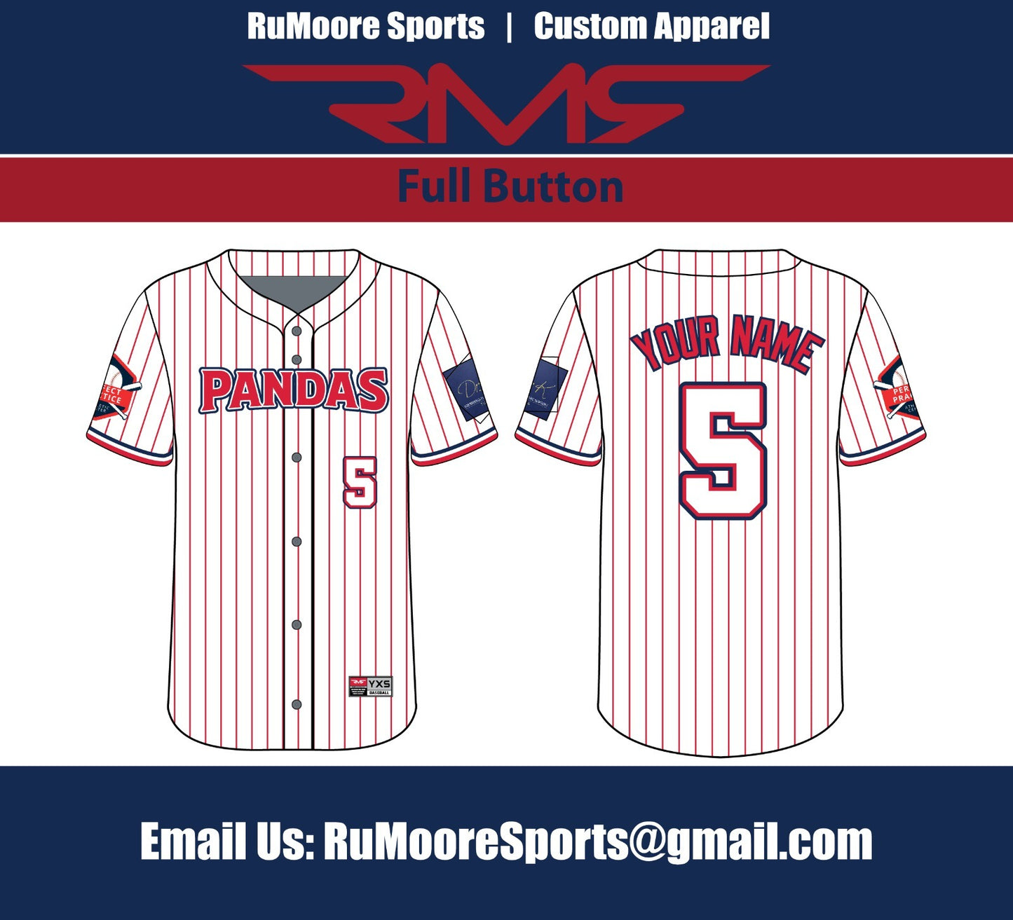 12U Player Pinstripe Jersey