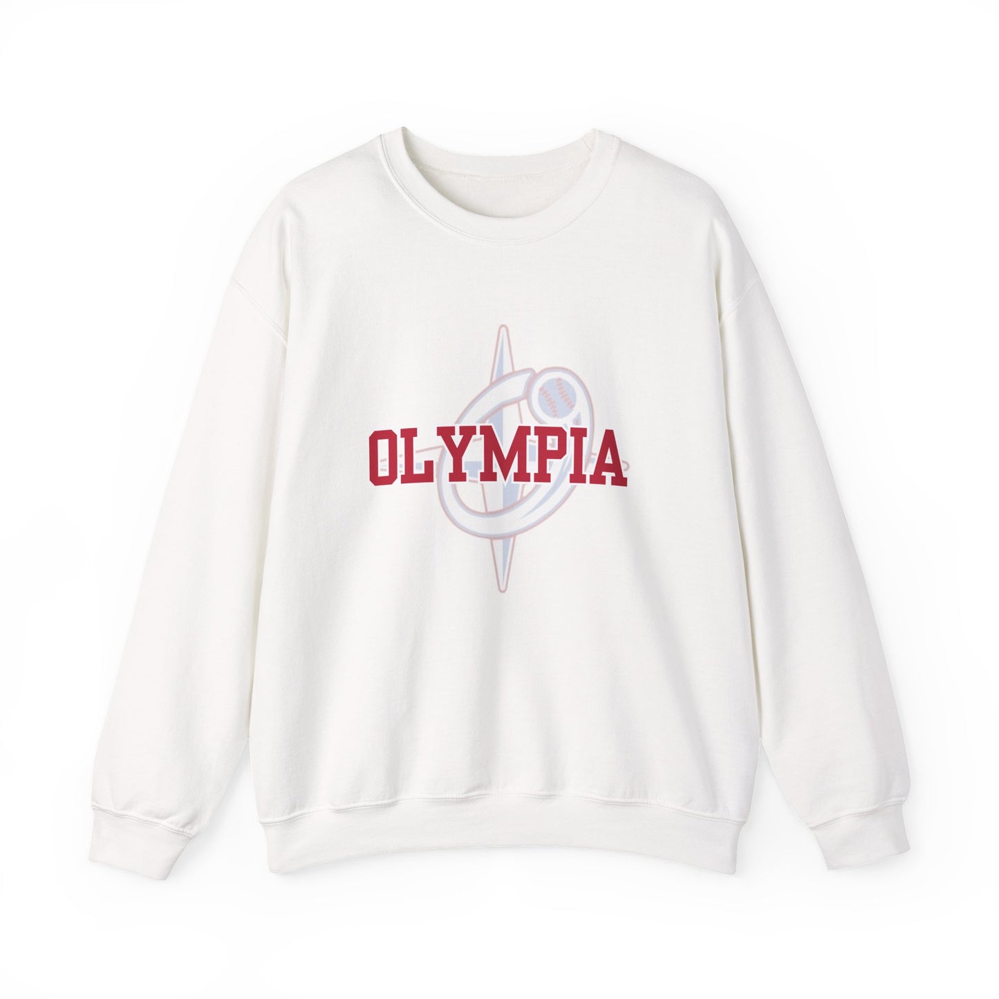 Olympia Logo Overlay Sweatshirt or Hoodie