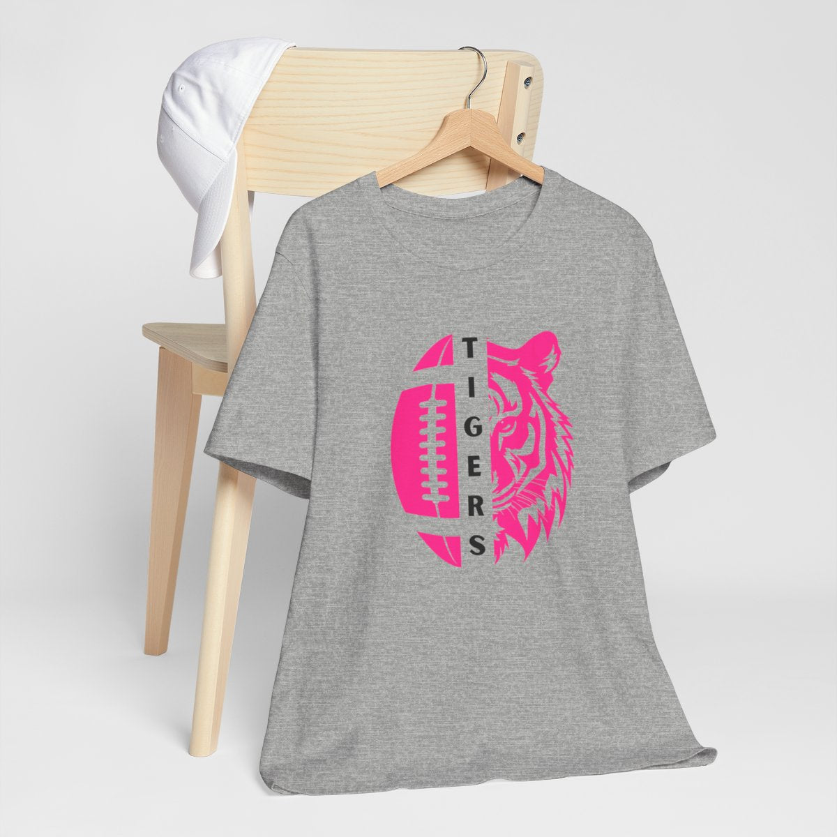 Breast Cancer Awareness Split Tiger and Football Tee