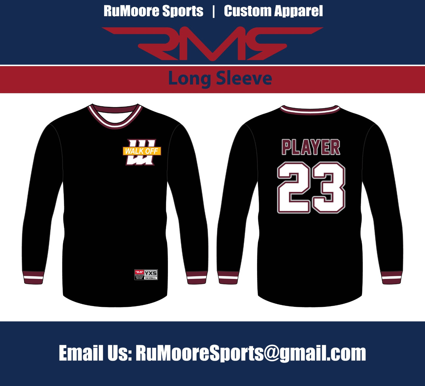 Long Sleeve Walkoff Small Logo Jersey