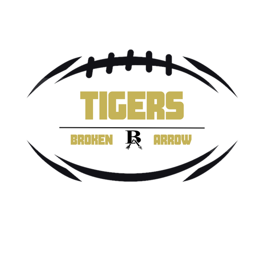 Football w/ Tigers - Black & Gold