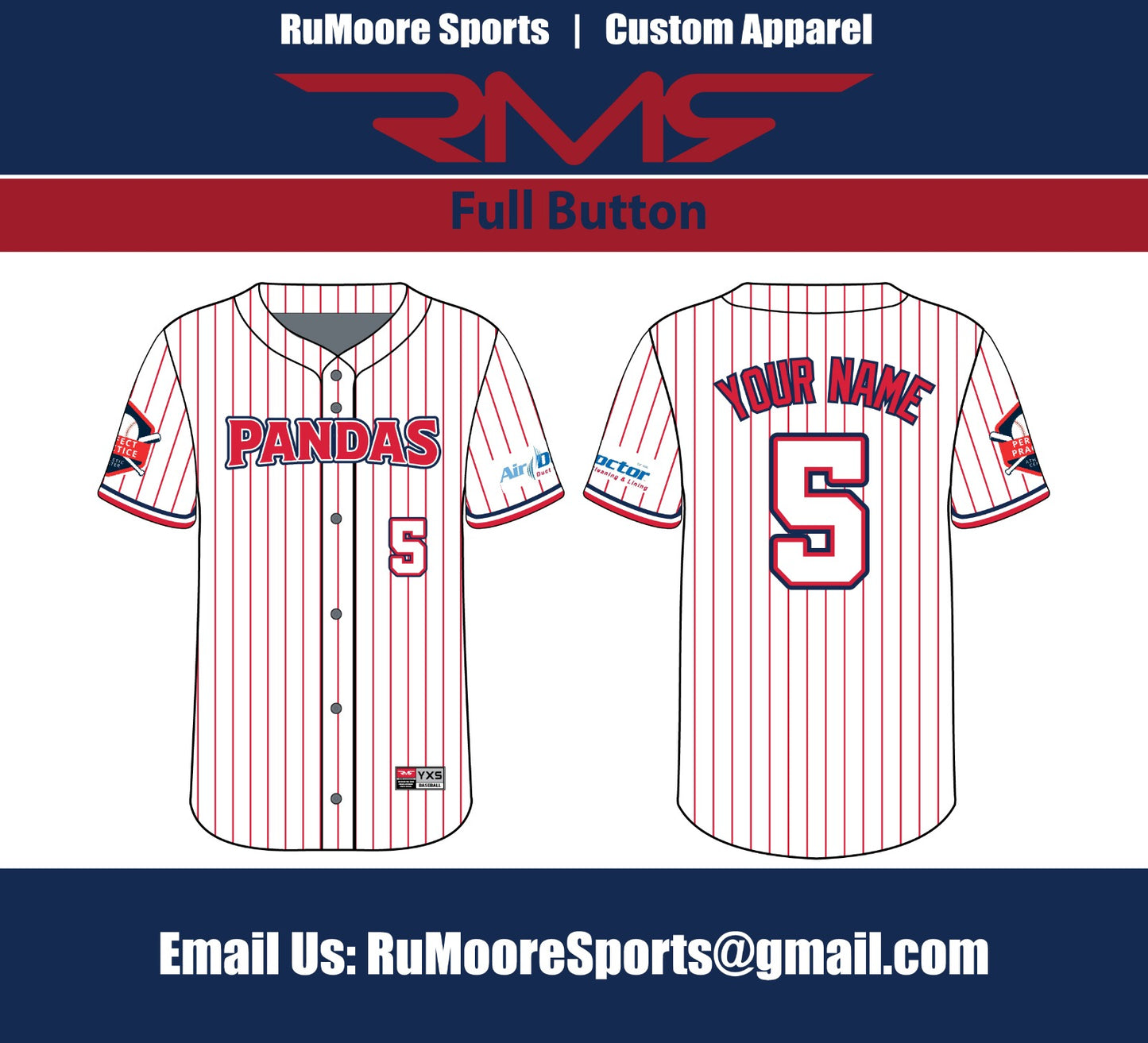 10U Player Pinstripe Jersey