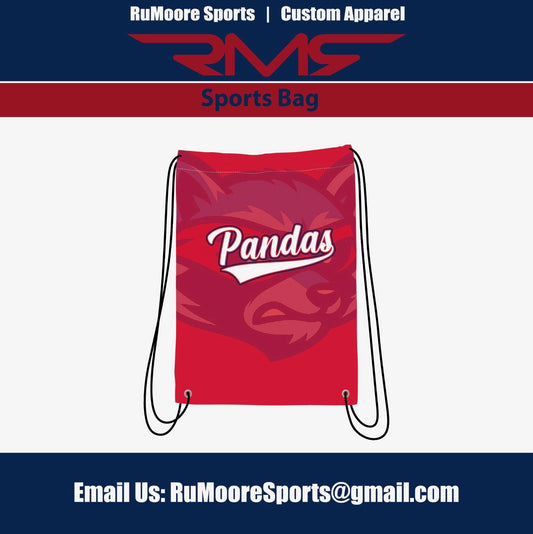 Pandas Sublimated Drawstring Bag