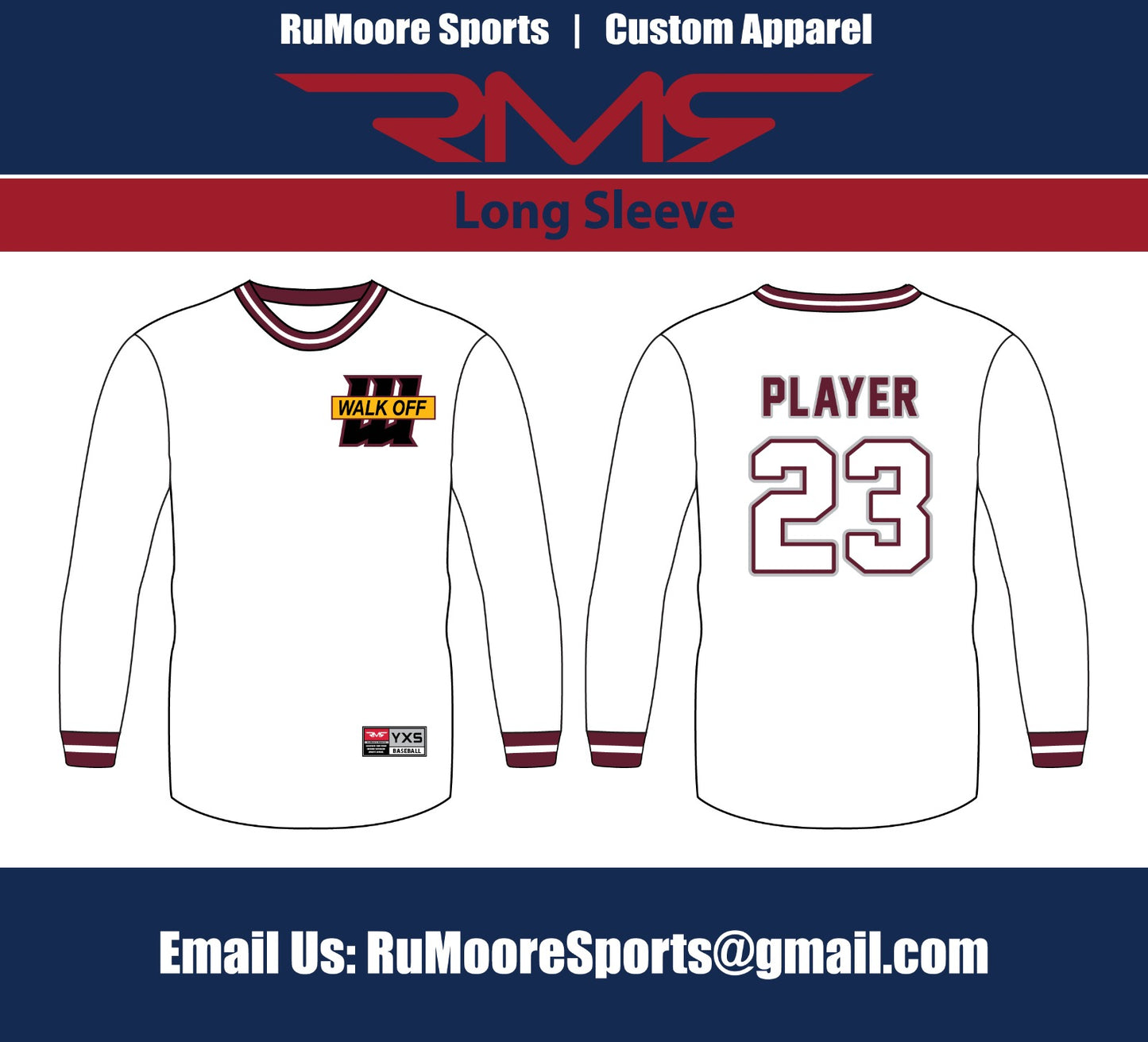 Long Sleeve Walkoff Small Logo Jersey