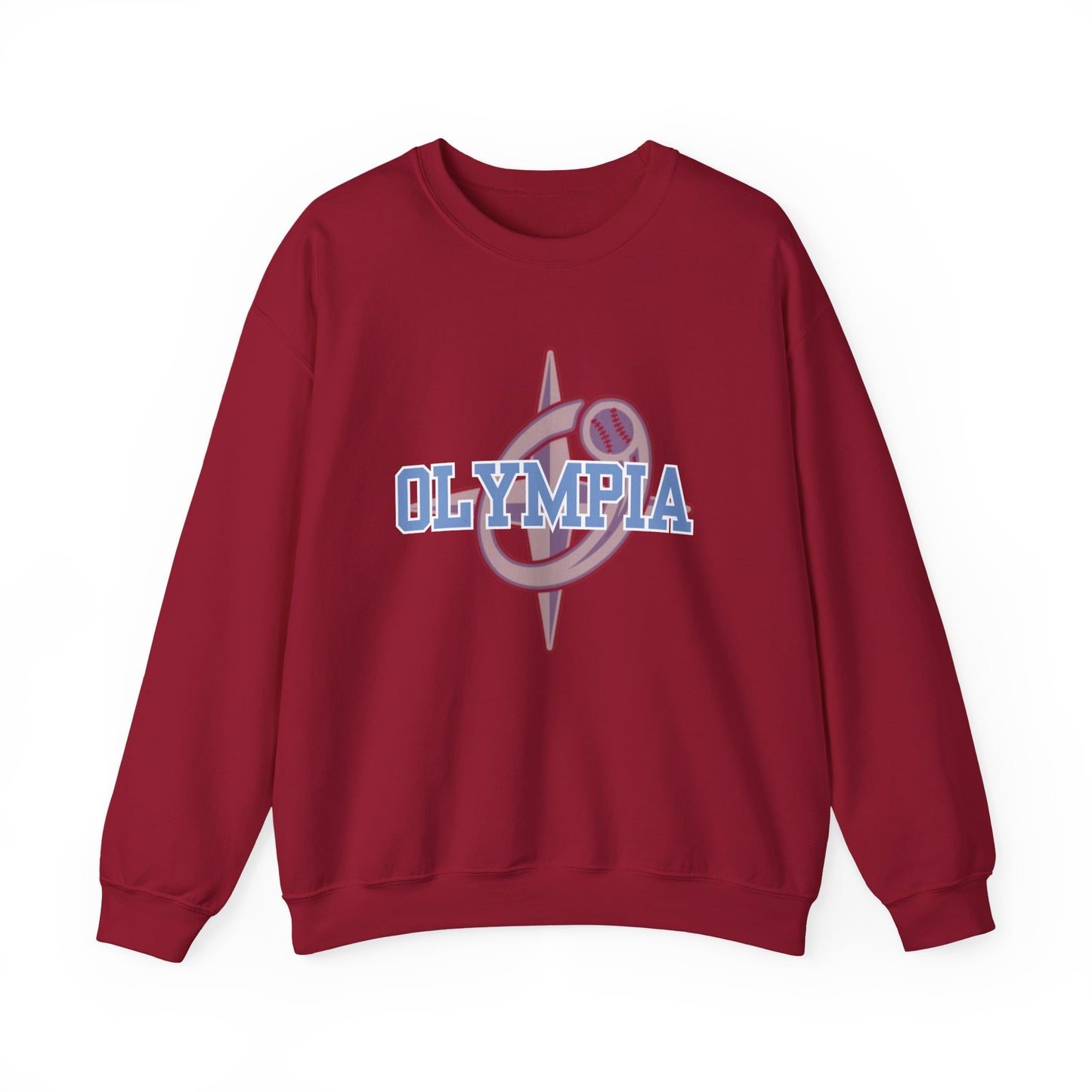 Olympia Logo Overlay Sweatshirt or Hoodie