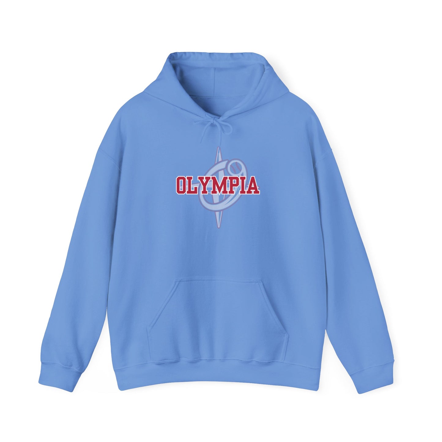 Olympia Logo Overlay Sweatshirt or Hoodie