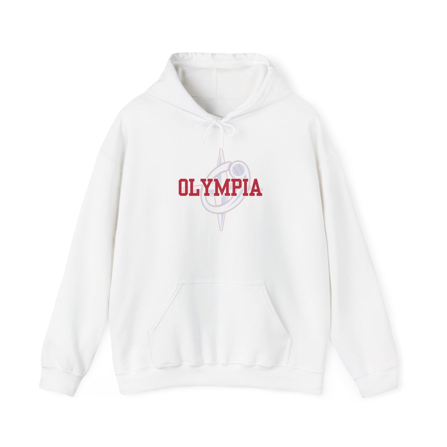 Olympia Logo Overlay Sweatshirt or Hoodie