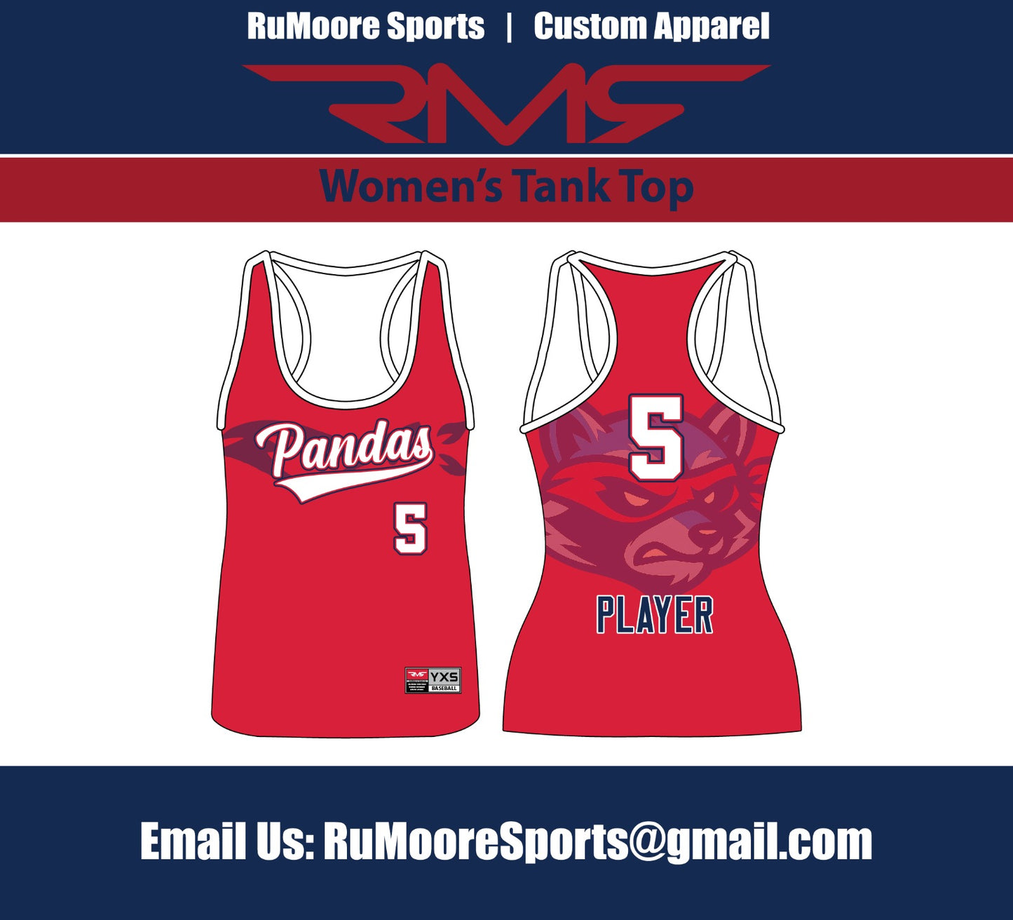 Pandas Sublimated Tank Top