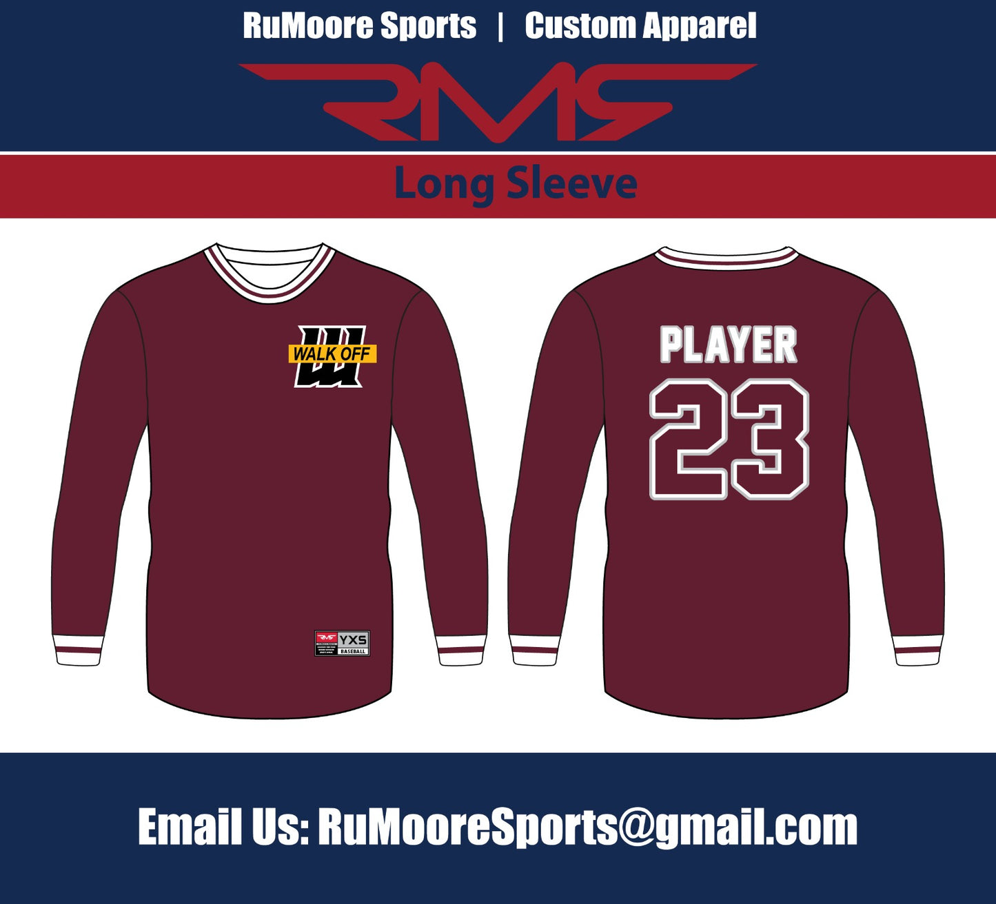 Long Sleeve Walkoff Small Logo Jersey