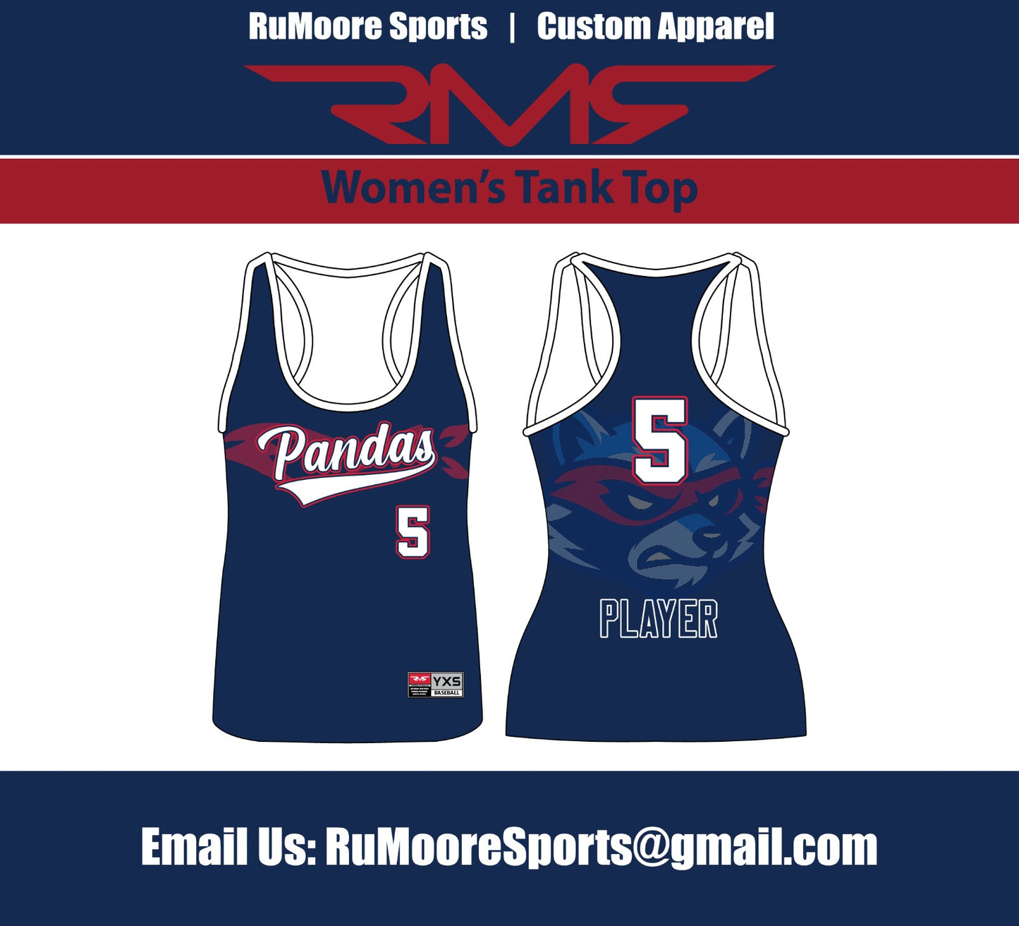 Pandas Sublimated Tank Top